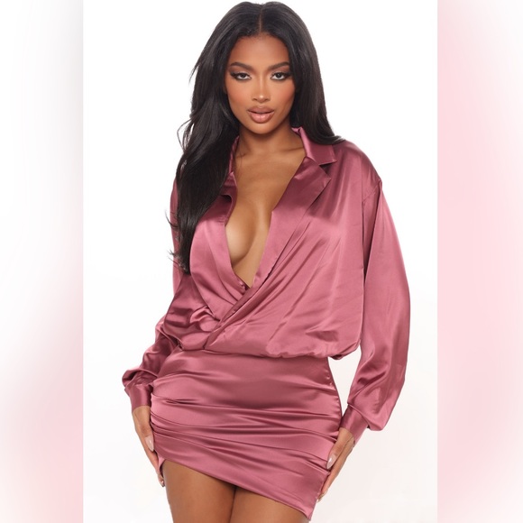 Fashion Nova Satin Mini Dress - Picture 3 of 4